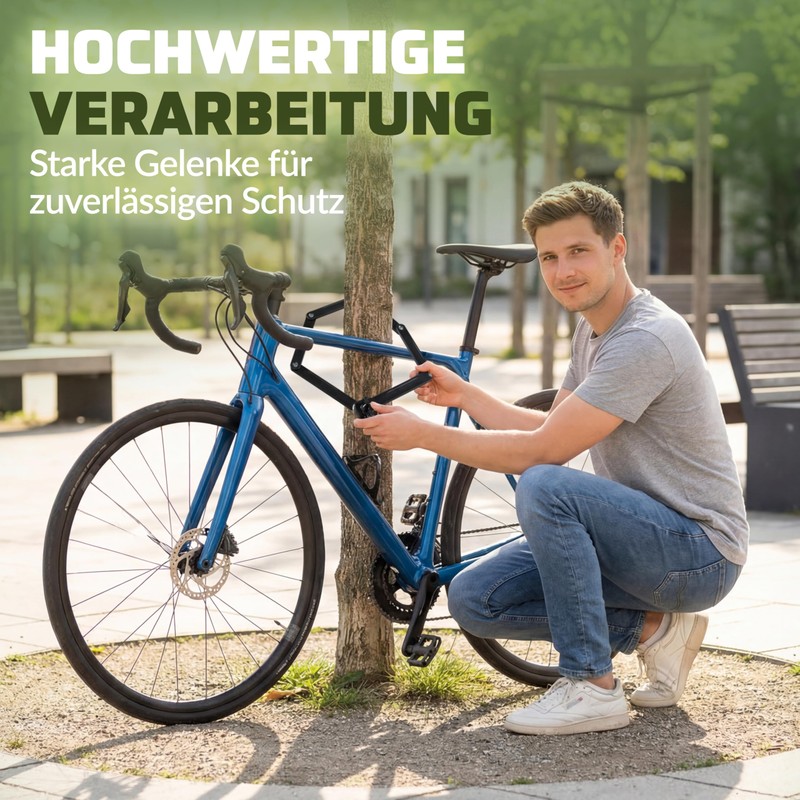 Bicycle Folding Lock with Hard Clip 85 cm - Safe,