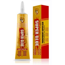 Fabric Glue, Permanent Clear Washable Clothing Glue for All Fabrics, Cotton, Flannel, Denim, Leather, Polyester, Doll Repair, 24 Hours Dry and Waterproof.