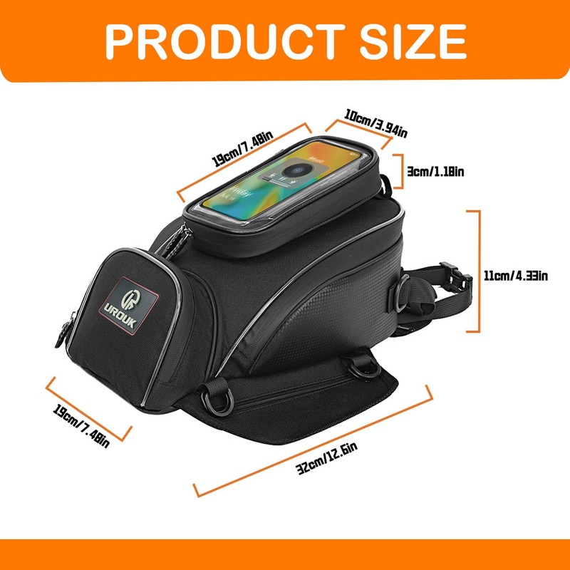 UROUK Universal Motorcycle Tank Bag Mounting Base, Tank Bag Cover