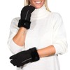 Harrys-Collection Women's Real Lambskin Glove, black