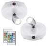 LUXSWAY Battery Operated LED Spotlights Indoor,Accent Lights with Dimmable,12 Color