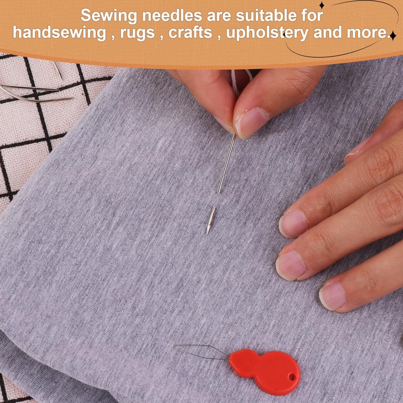 Heavy Duty Hand Sewing Needles Kit, 14Pcs Sewing Leather Needle