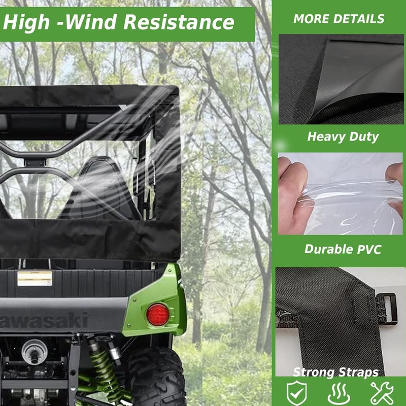 YONQIFON UTV Teryx 800 4 Rear Window,Back Window Soft Rear