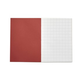 Rhino A4 Exercise Books, 32 Page / 20mm Squared Paper Notebook, 10 Pack, Office & School Stationery Supplies, Red