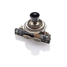 EMG Solderless Toggle Switch with Cables 3 Position Lever Black Knob B289