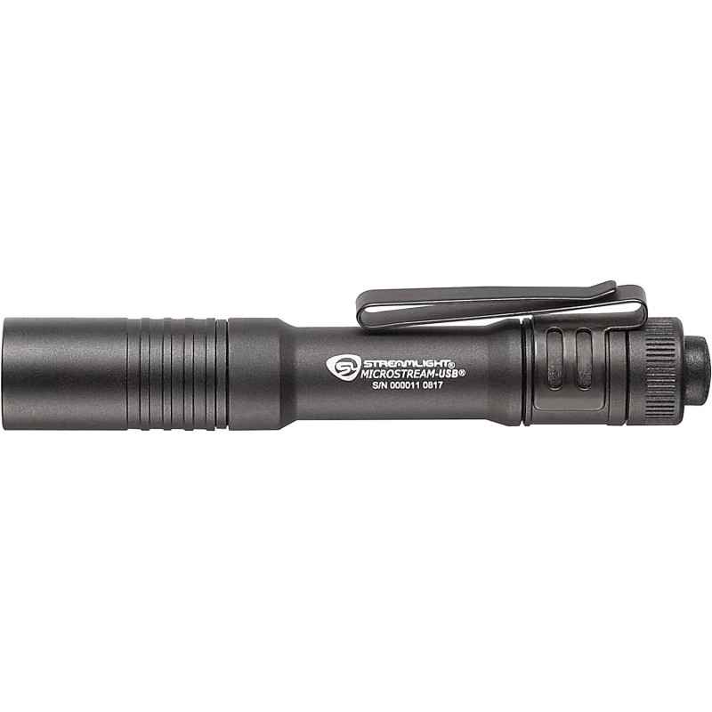 Streamlight 66601 MicroStream 250-Lumen USB Rechargeable Flashlight Black