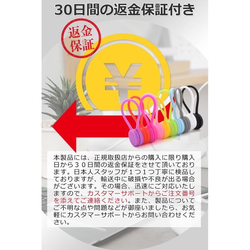 Popolo Cable Clip, Cord Clip, Magnet, Cable Organizer, Pack of
