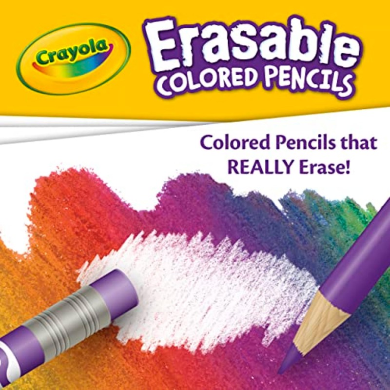 Crayola Erasable Colored Pencils (24ct), Kids Coloring Pencils for Coloring