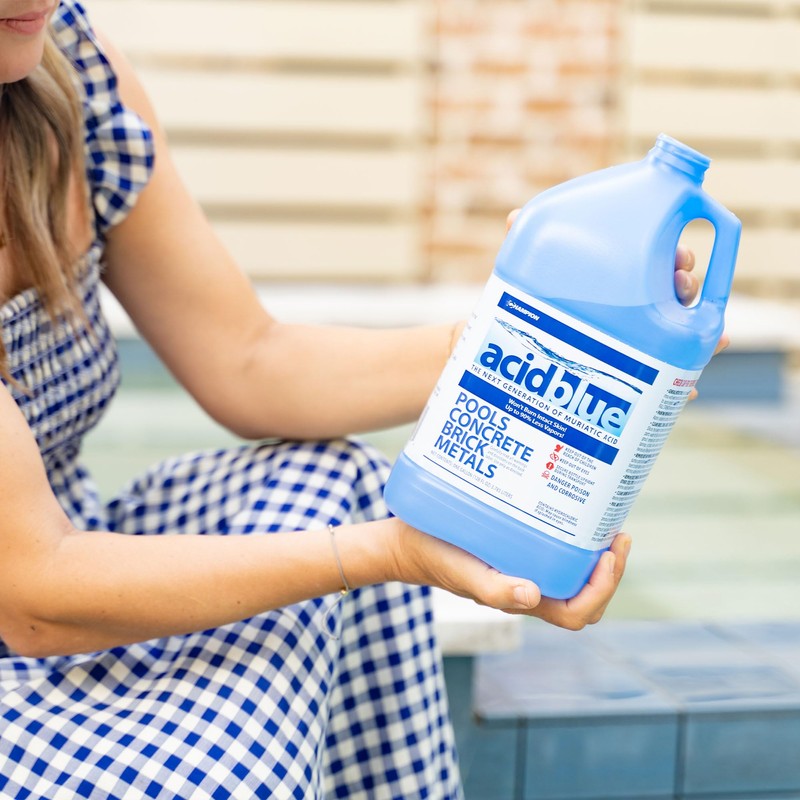 Champion Acid Blue Easy to Use Muriatic Acid for Removal