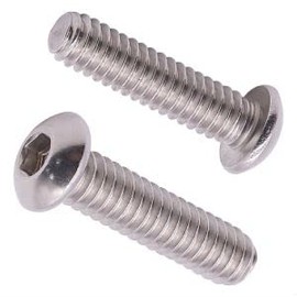 1/4-20 x 1-3/4" (20 PCS) Button Head Socket Cap Screws, Stainless Steel 304 (18-8), Full Thread, Coarse Thread UNC, ASME/ANSI B18.3-11