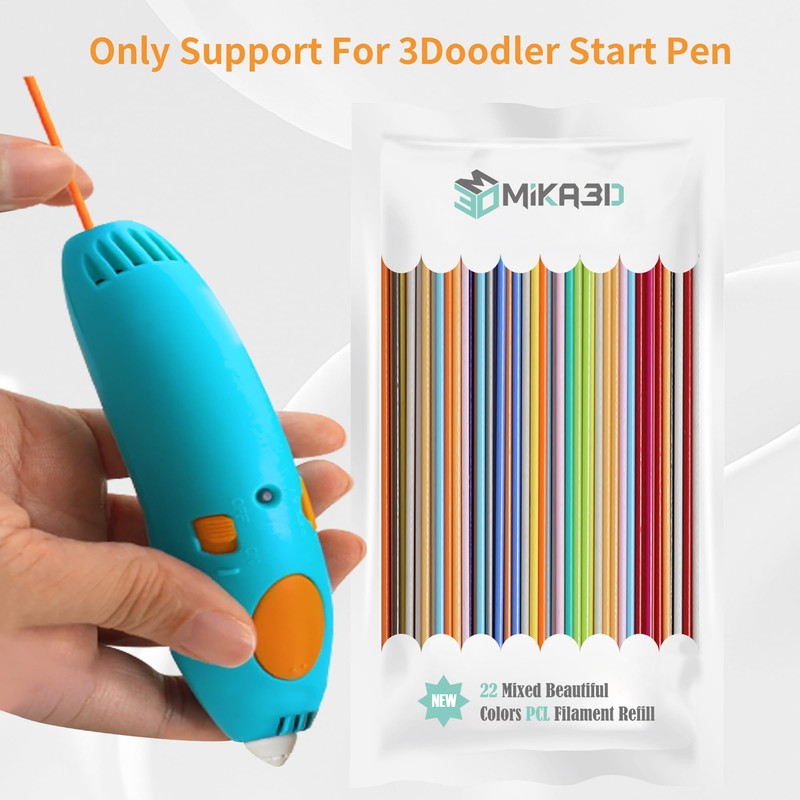 22 Colors PCL 3D Pen Filament Refill for 3Doodler Start+