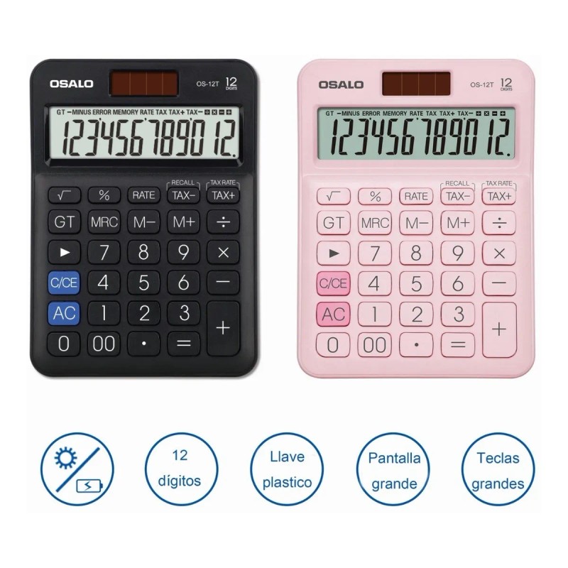 Calculadora Escritorio Osalo Financiero Pantalla Grande
