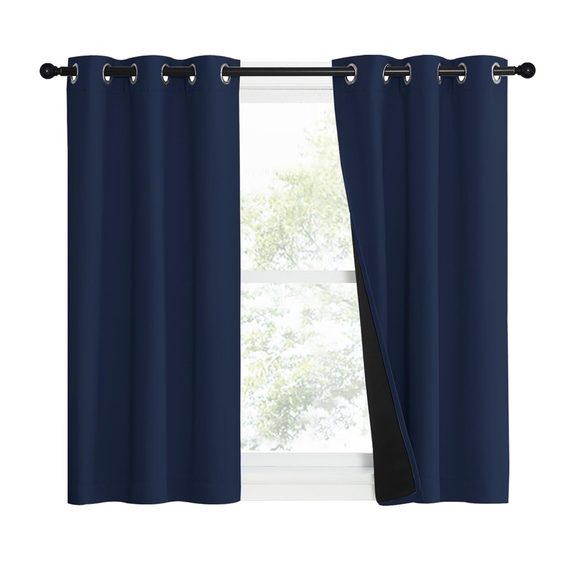 NICETOWN 100% Blackout Curtain Set, Thermal Insulated & Energy Efficiency