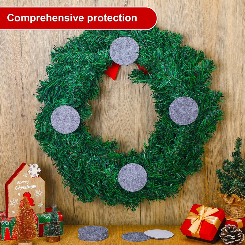 Maasechs 12 Pcs Wreath Pad Door Protector Felt Adhesive Non