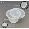 4oz Round Plastic Food Containers Lids Deli Pot or Sauce