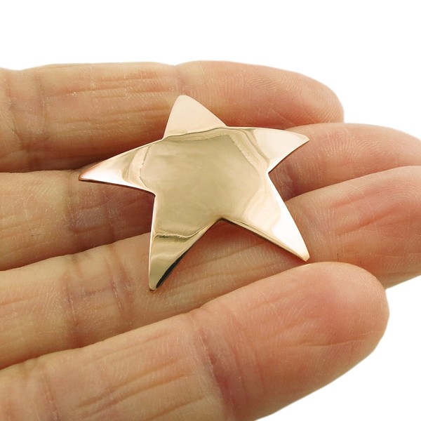 Solid Polished Copper Star Shaped Pendant in a Gift Box