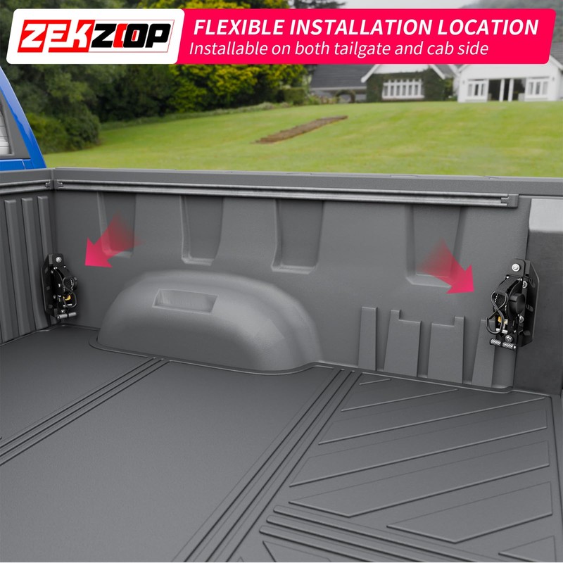 Zekzoop Retractable Ratchet Straps Compatible with 2022-2025 2026 Toyota Tundra