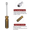 sourcing map 2pcs Metric Hex Nut Screwdriver 7mm Carbon Steel