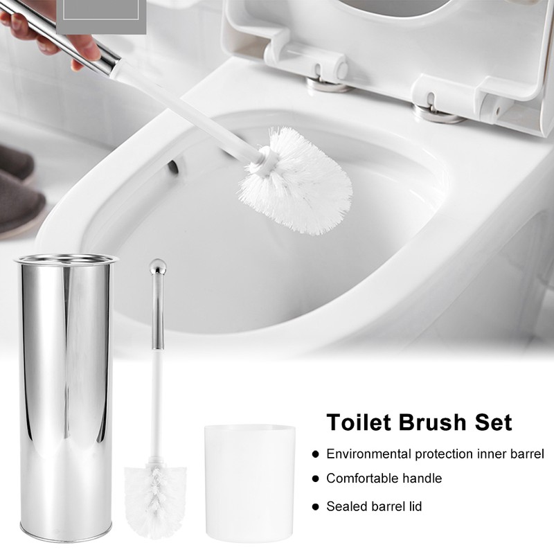 Household Stainless Steel Toilet Brush Cleaner Set Bathroom Cleaning Kit