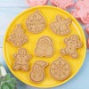 8-Piece Christmas Cookie Cutters, Christmas Cookie Cutters Set, 3D Plastic