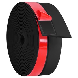 ToLanbbt Weather Stripping Silicone Door Seal Strip 2 in x 20 ft Door Draft Stopper Self Adhesive Door Draft Tape, Side & Bottom Gaps Insulation Strip for Glass Shower Door Sliding Door Window, Black