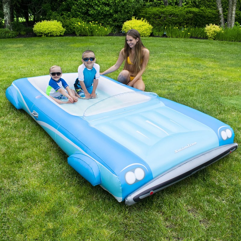 Classic Convertible Car Inflatable Swimming Pool Lounger Float - 8.75'