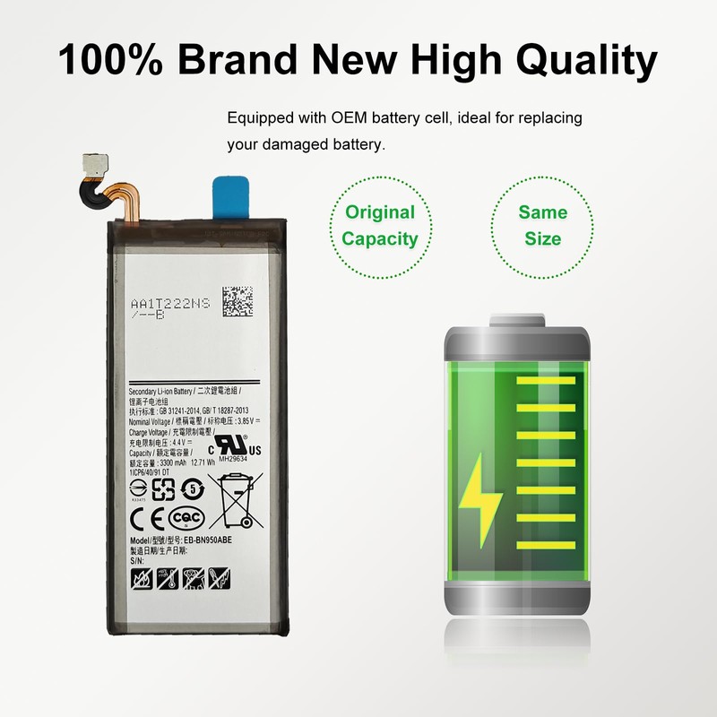 MAXSHARKS New Upgraded Battery for Galaxy Note 8, EB-BN950ABA Battery