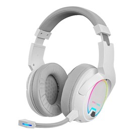 MARSGAMING Mars Gaming MHW-100 White, Wireless Headset ARGB Flow, Removable ENC Microphone, Ultralight, Active ENC + Passive Noise Cancellation, Universal Compatibility