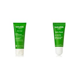 WELEDA Skin Food Lip Butter, Naturkosmetik Lippenpflege aus Bienenwachs & Sonnenblumen√∂l, (1 x 8 ml) & Hautcreme Skin Food, reichhaltige Naturkosmetik K√∂rpercreme zur Pflege von Haut (1 x 75 ml)