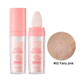 Highlighter Powder Stick, Polvo De Hadas Glitter Patting Powder Fairy Highlight Powder Smooth Waterproof Three-Dimensional Shimmer, Sparkly Natural Patting Powder for Face Body Eyes Collarbones Glow