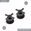 Manerales Para Regadera Tipo Cruceta Con Chapeton, Negro Mate, llaves