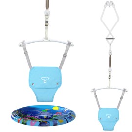 Baby Jumper, Baby Jumper Doorway with Adjustable Strap, Protable Baby Jumpers and Bouncers, Easy to Assemble, Baby Bouncer Jumper with Water Mat