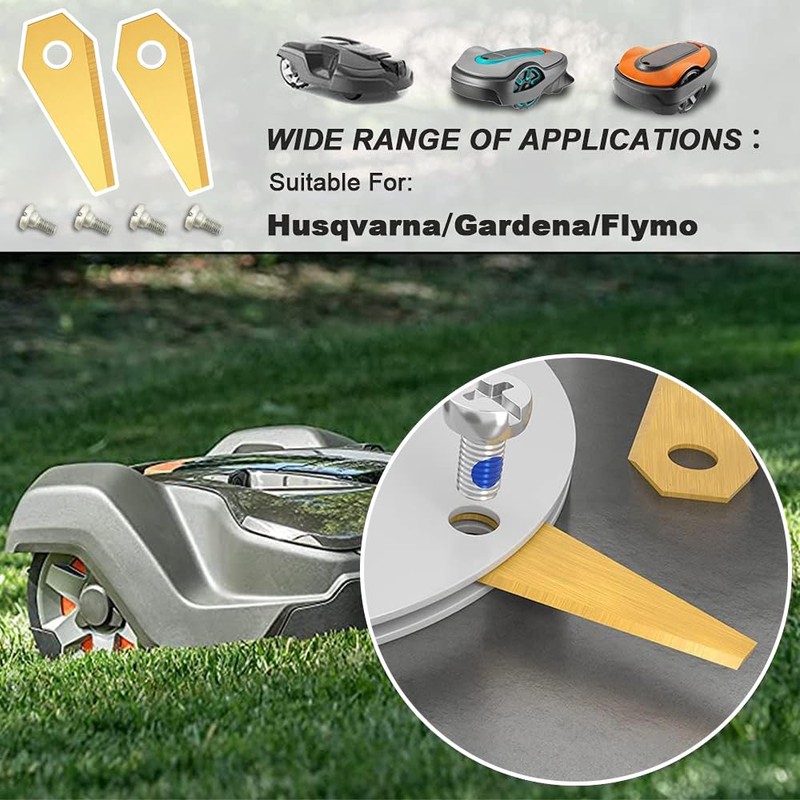 Pack of 36 Robotic Lawnmower Blades, High-Quality Titanium Replacement Blade,