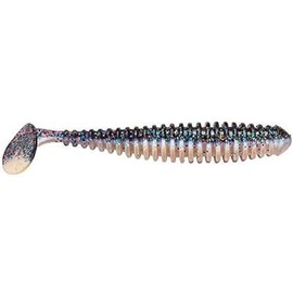 Berkley PowerBait Power Swimmer Ribbed Paddle Tail Soft Bait Fishing Lure for Jig Head, Perch, Trout, Zander, Pike, Wagasaki