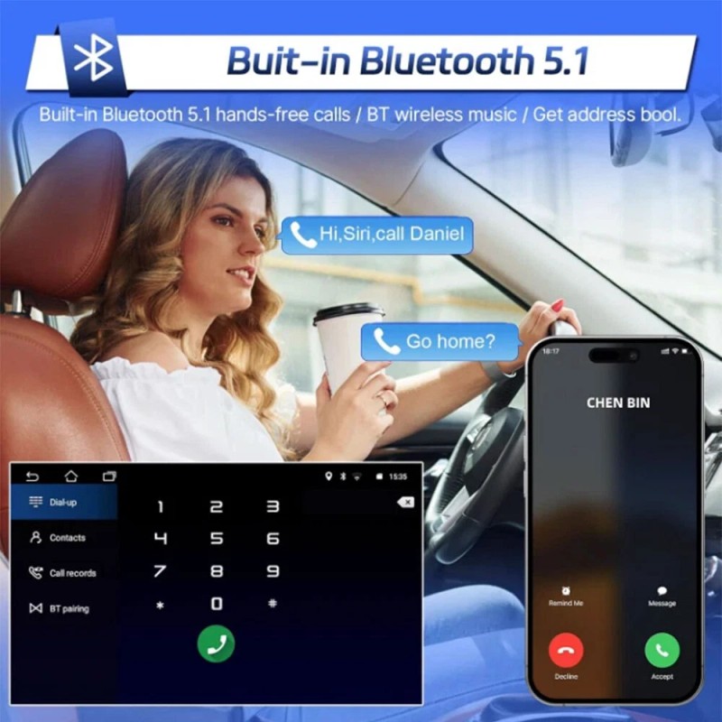 For 2008-2013 Toyota Highlander 7" Android 13 Carplay Car Stereo