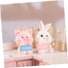 SUPVOX 8Pcs Cute Animal Figurines for Desktop Decoration Adorable Miniature