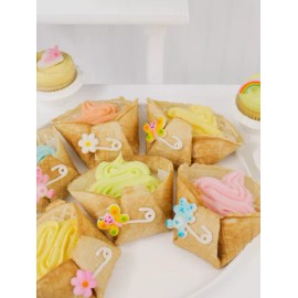 POSH BOXX Spring  Sugar  Decor - Rainbows, Clouds, Butterflies, Flowers, Daisies, 10 pk