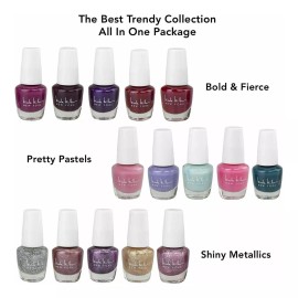 Nicole Miller Mini Nail Polish Set - 15 Brillantes Y De Moda