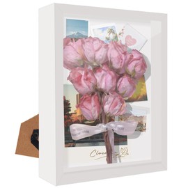 Coco Berming Deep Picture Frame for Filling, A4, 3D Object Frame, Fillable for DIY, Deep Wooden Picture Frame for Keepsakes, Rectangular Shadow Box