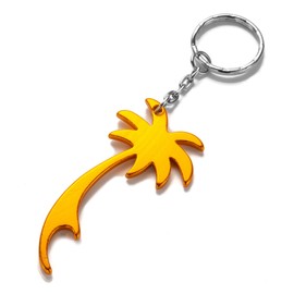Gold Palm Tree Keyring Keychain Bottle Opener