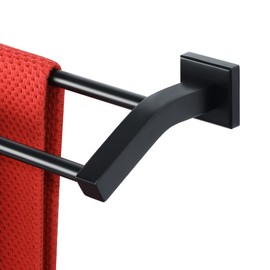 Alise Double Bath Towel Bars Towel Racks for Bathroom,Wall Mount Towel Holder Heavy Duty 16-Inch Towel Hanger Rail,GK9400-B SUS304 Stainless Steel Matte Black