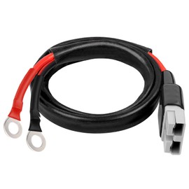 XRDS -RF 8AWG Battery Quick Connect Cable 3 FT, 50 Amp Anderson-Style Connector to O-Ring Terminal, for Solar, RV, EV, and Backup Power Systems