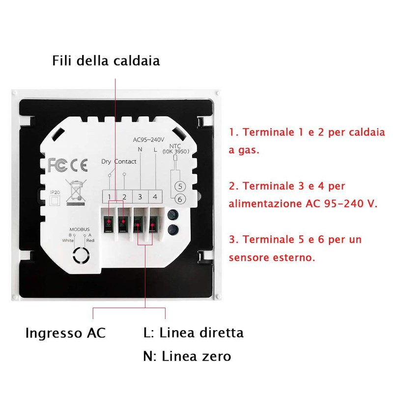 Decdeal Intelligent Room Thermostat with App Control, Compatible with Alexa/Google