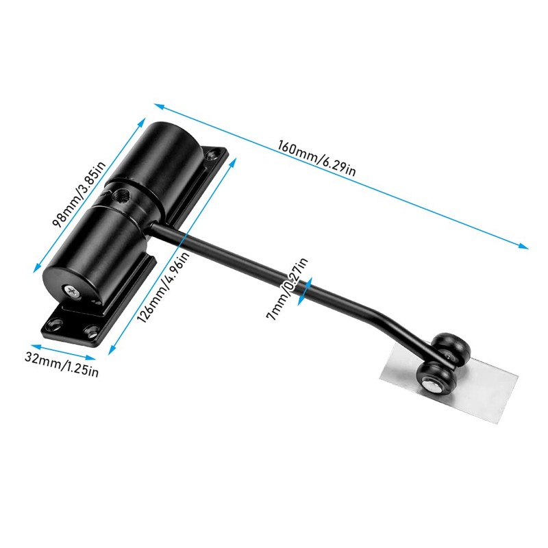 Door Closer, Quiet Automatic Door Closer for 30 kg Doors,