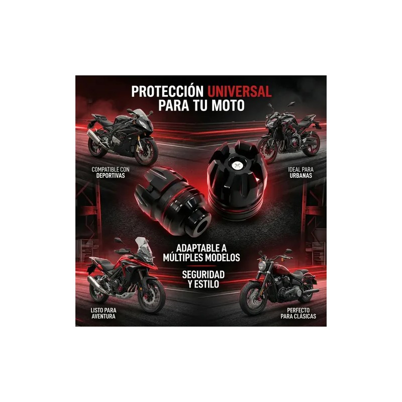 Par Jgo Slider Eje Llanta Universal Motocicleta