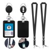 Zcgoingtech 2pzs Porta Credencial Gafete Retráctil Para Hombres Y Mujers