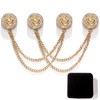 Strong Hijab Magnets with Chain (Gold, Flower Style)