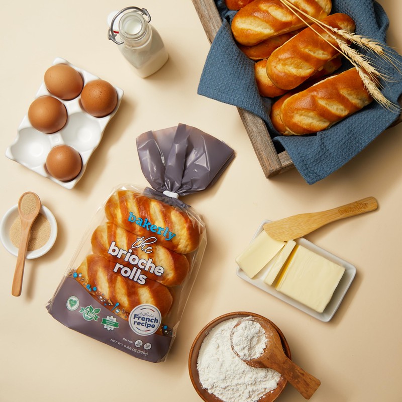 bakerly Brioche Rolls Pack of 4, 8-Count (32 Total Brioche