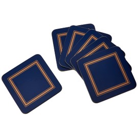 Pimpernel Classic Midnight Coasters, Set of 6,Multi Coloured,10.5 x 10.5