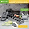 CHEFOLLA Cortador de Verduras, Rallador de Acero Inoxidable Cocina